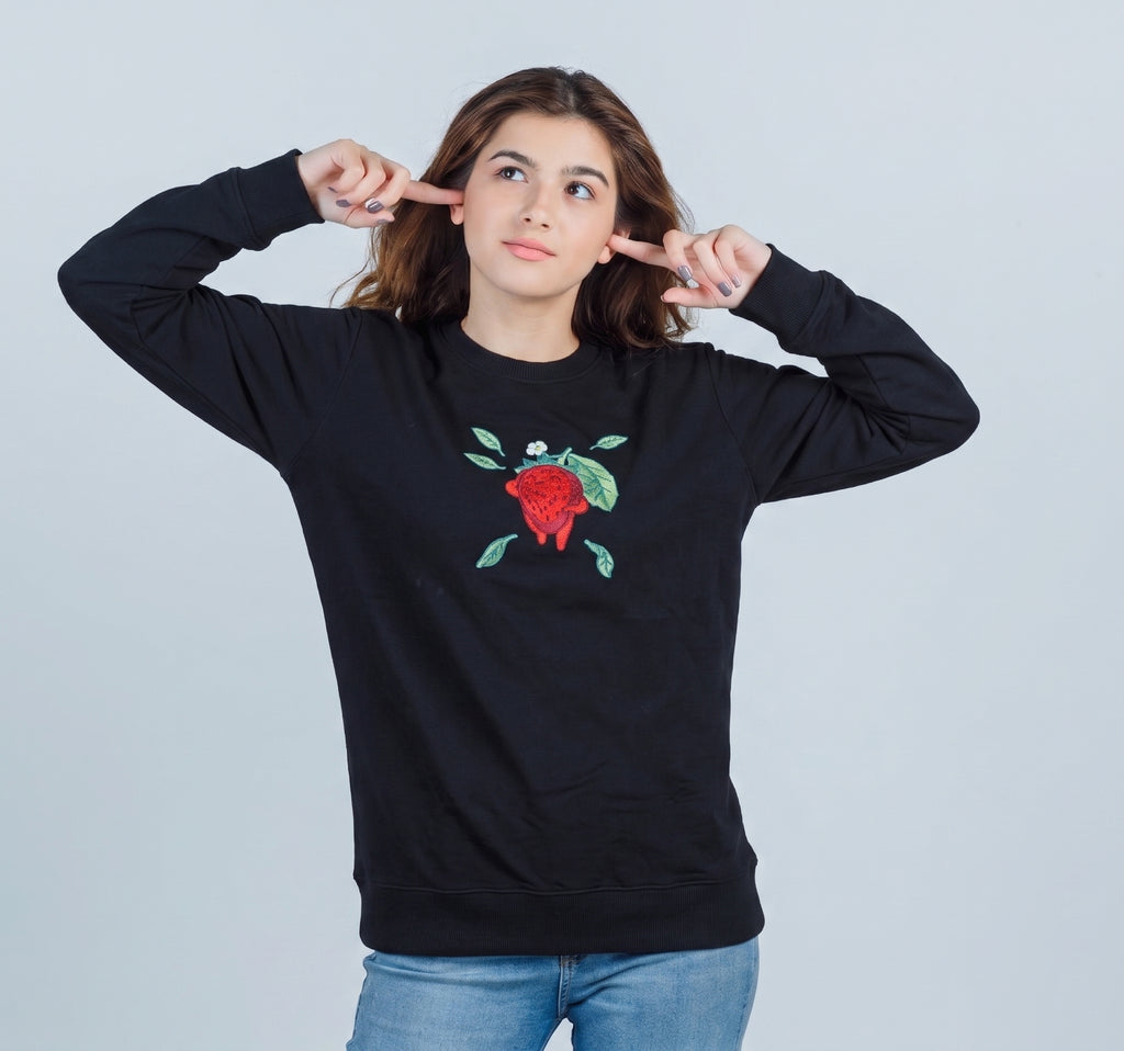 Cotton embroidered T-Shirt - Strawberry