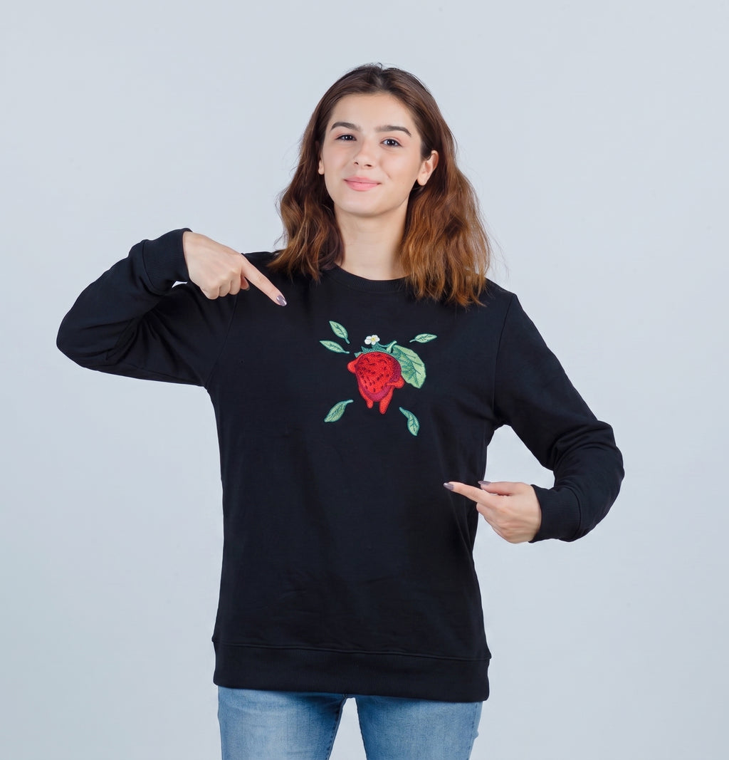 Cotton embroidered T-Shirt - Strawberry