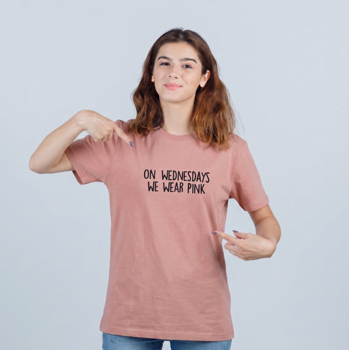 Cotton embroidered T-Shirt - Pink Wednesdays