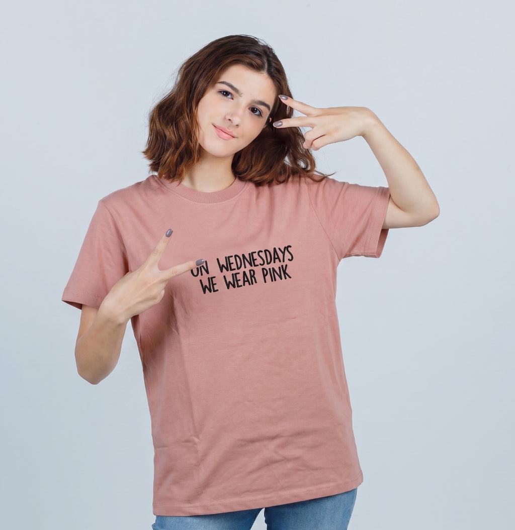 Cotton embroidered T-Shirt - Pink Wednesdays