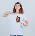 Cotton embroidered T-Shirt - Girl and dog